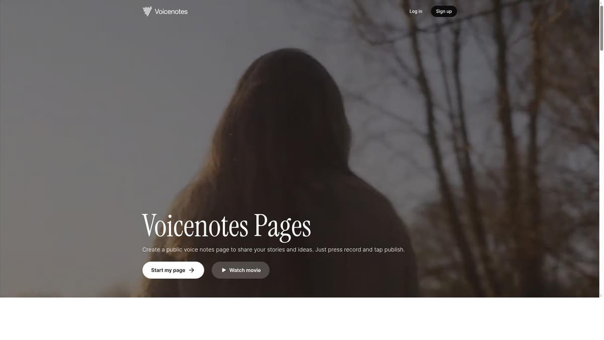 Voicenotes Pages