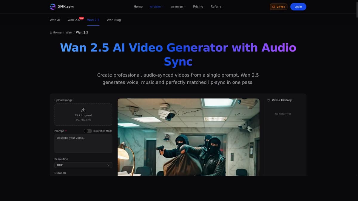Wan 2.5 AI Video Generator