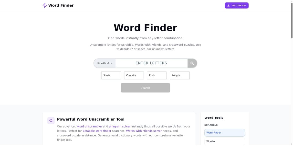 Word Finder App