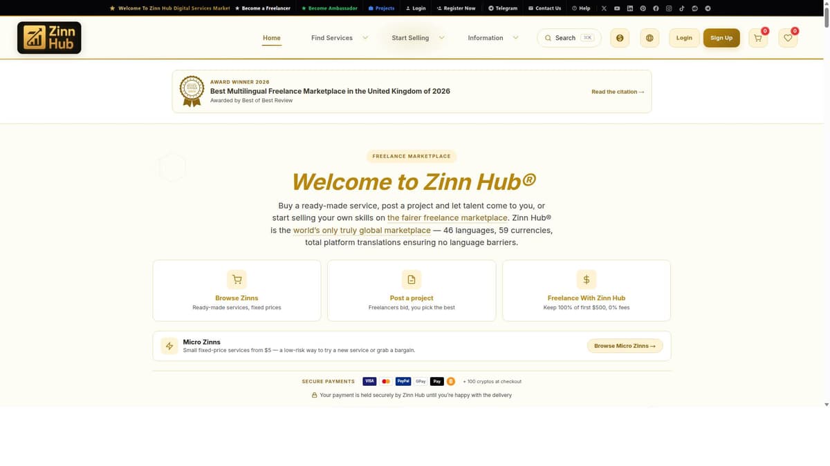 Zinn Hub Freelance Marketplace