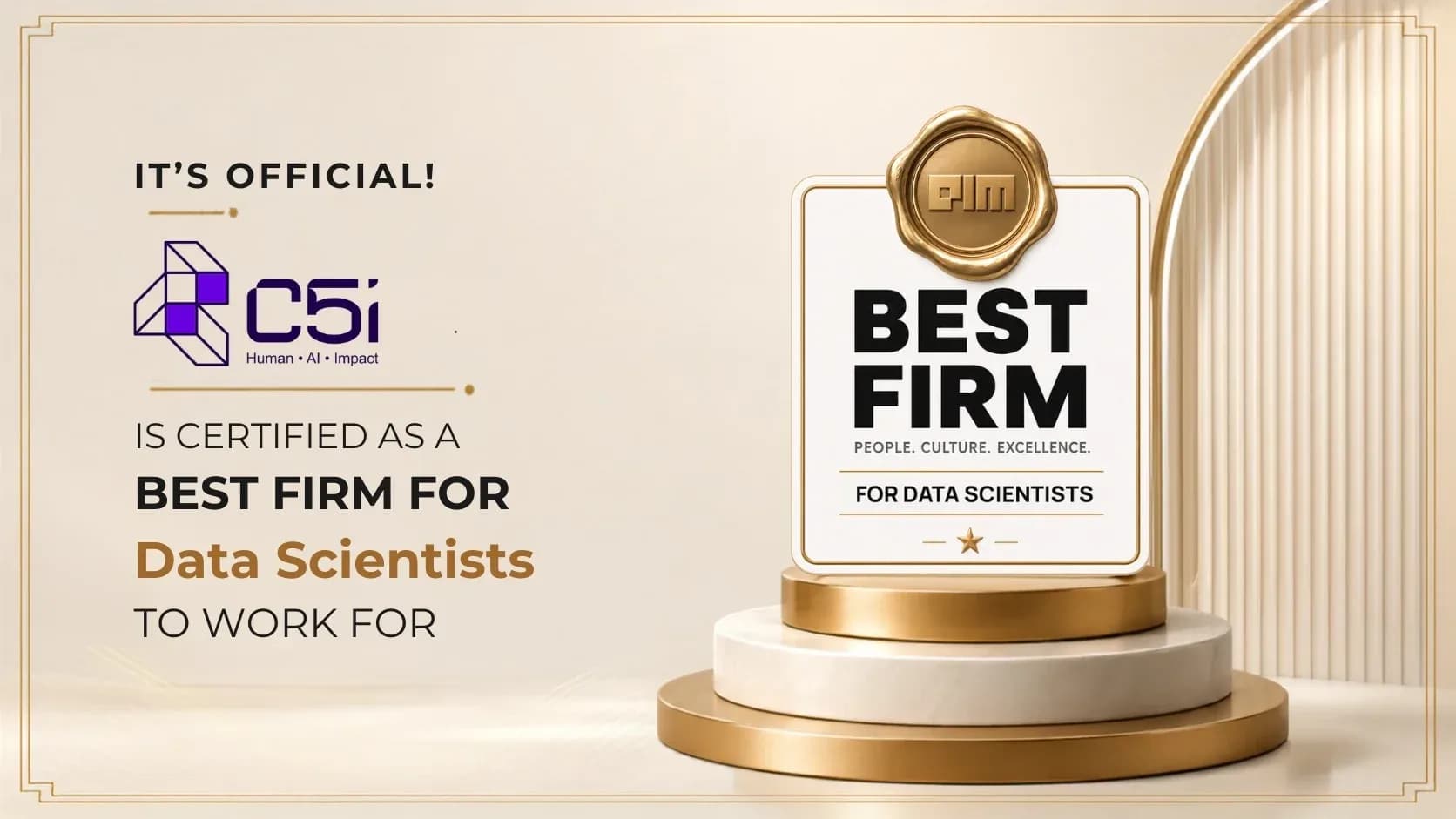 C5i Certified as a Best Firm for Data Scientists