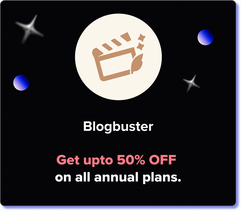 50% OFF on annual plans