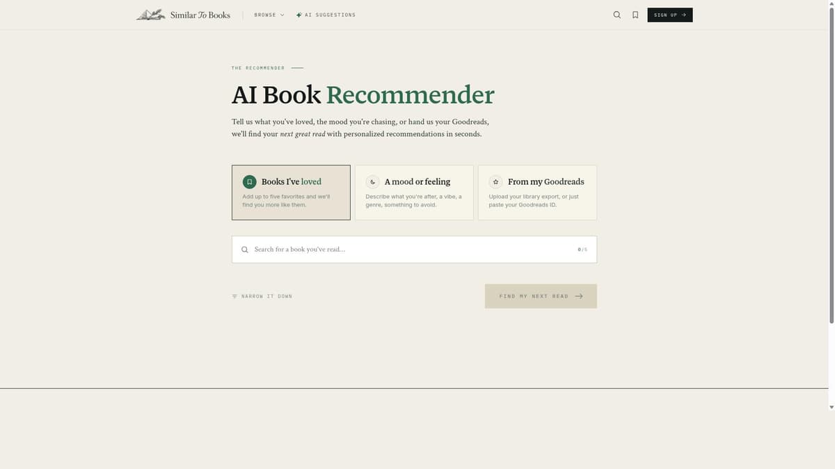 AI Book Recommender