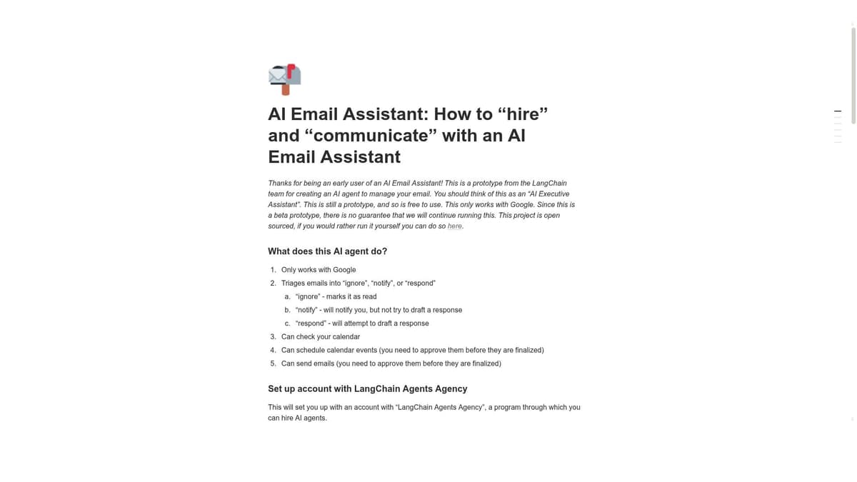 Langchain AI Email Assistant