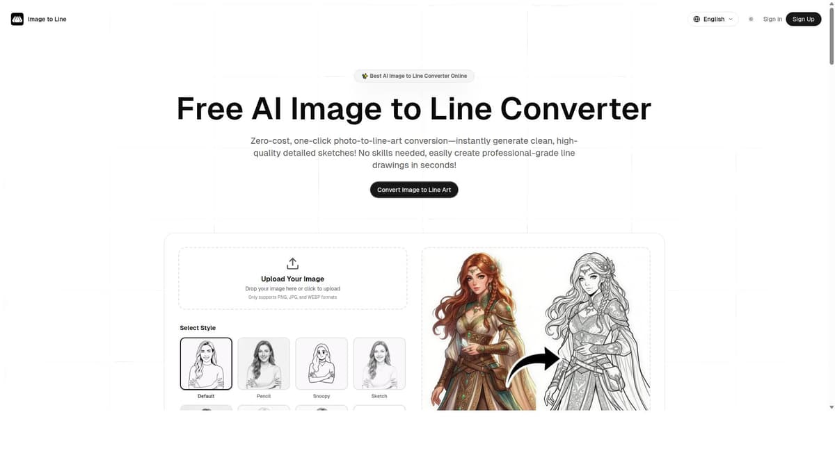 AI Image to Line Converter
