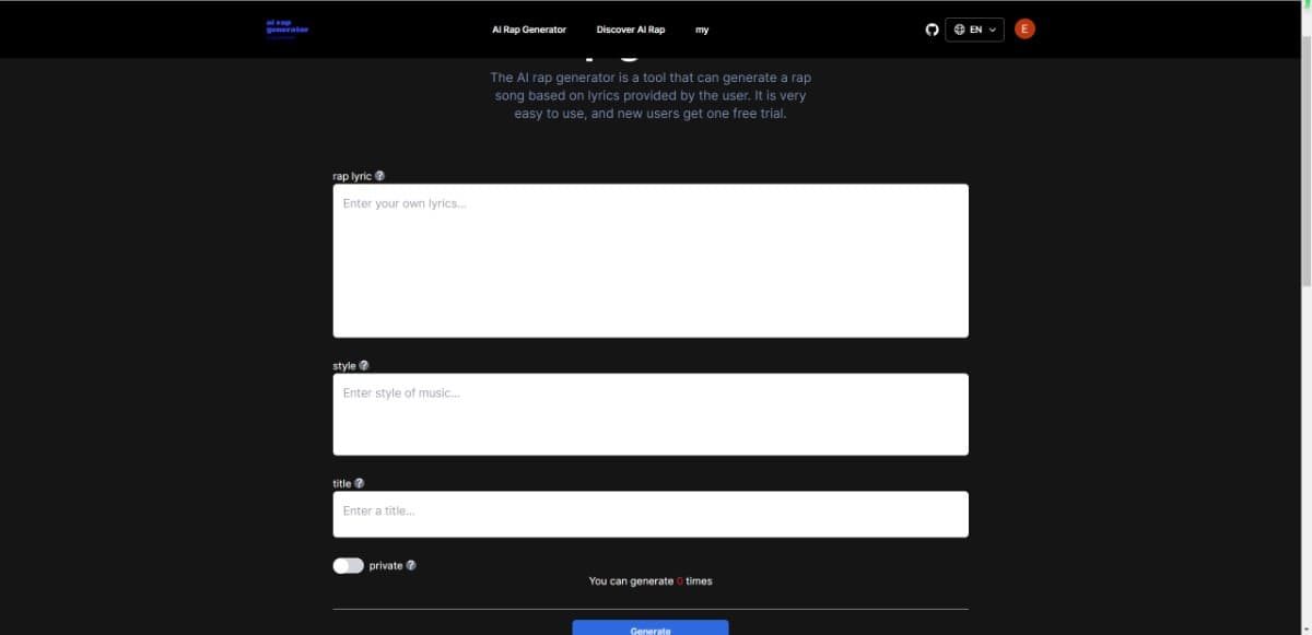 ai rap generator
