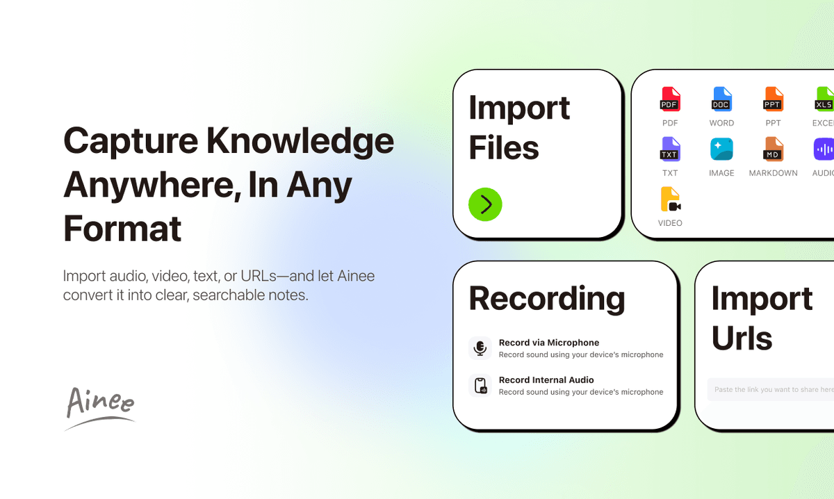Ainee - AI Notetaking and Learning Companion