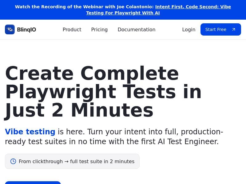 AI Test Engineer by BlinqIO