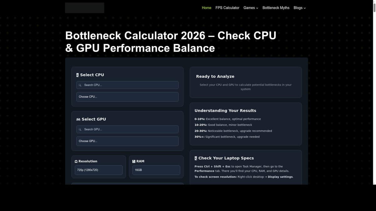 Bottleneck Calculator