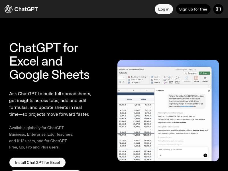 ChatGPT for Google Sheets