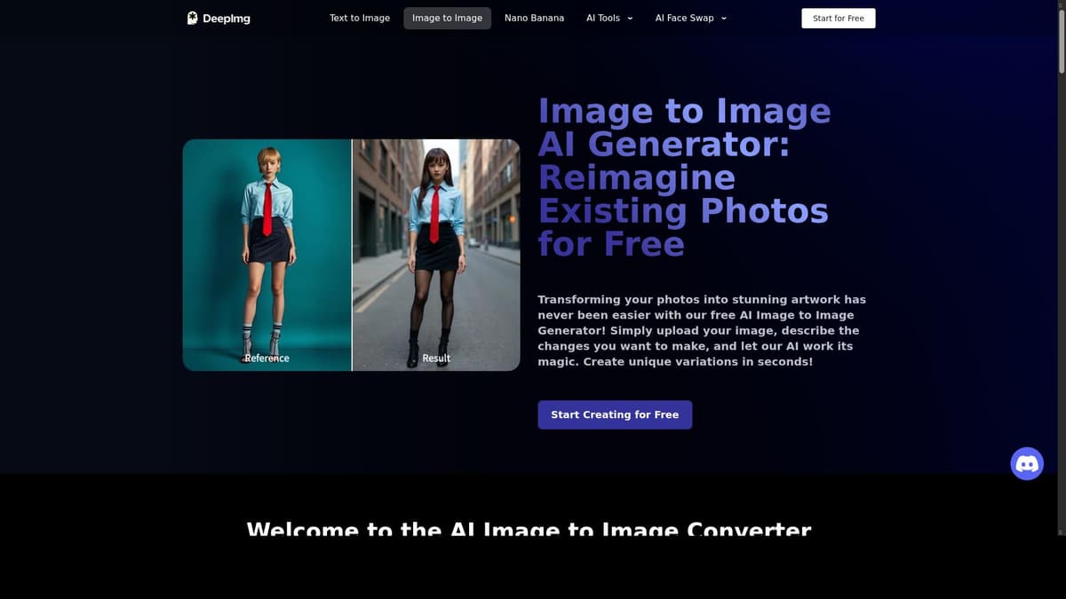 DeepImg AI: Free AI Image Generator