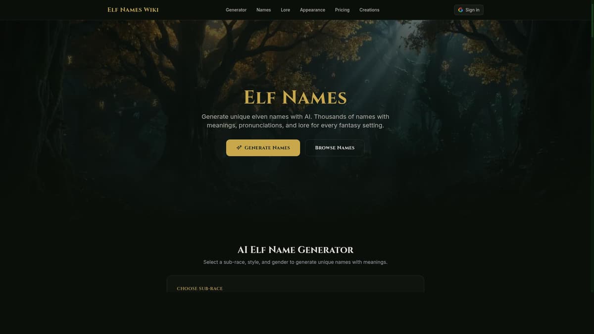 Elf Names Wiki