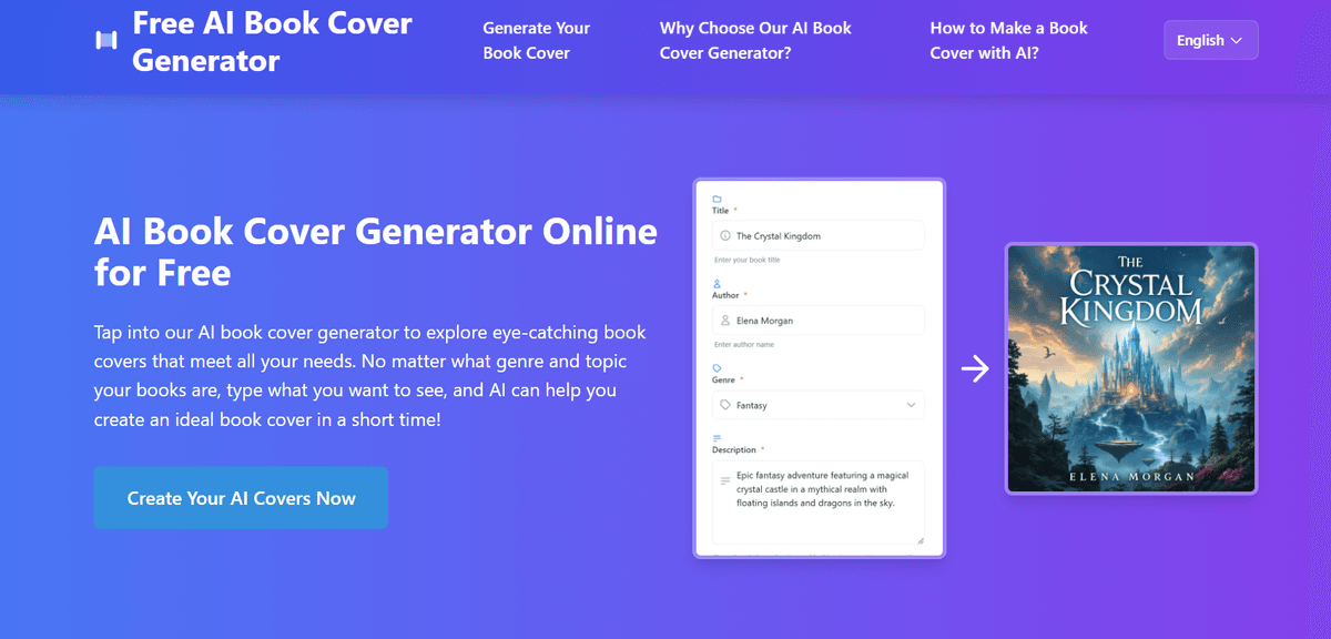 Free AI Book Cover Generator