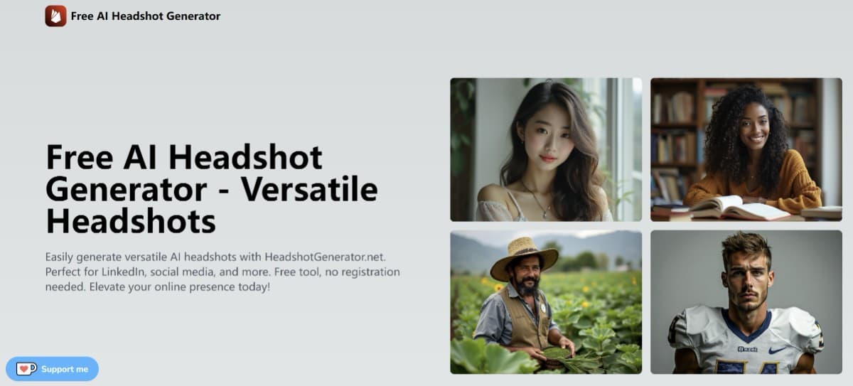 Free AI Headshot Generator - Versatile Headshots