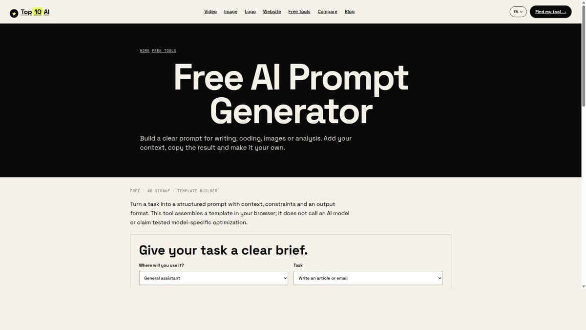 Free AI Prompt Generator