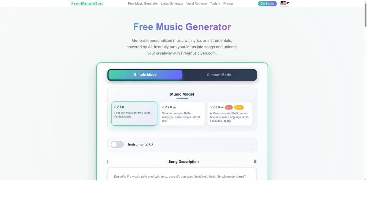 FreeMusicGen.com - Free Music Generator