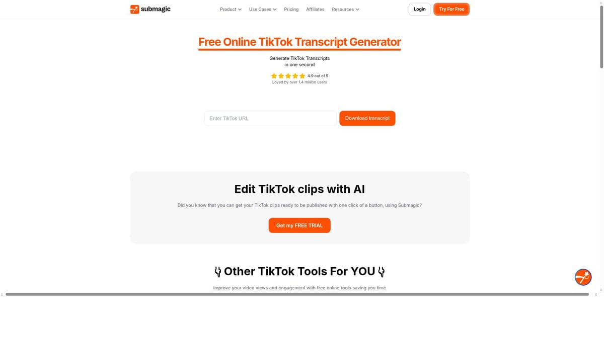 Free Online TikTok Transcript Generator