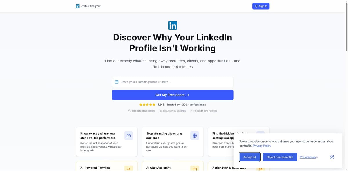 LinkedIn Profile Audit by HookTide