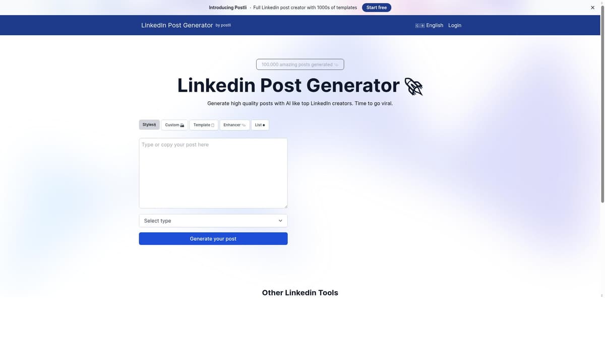 Linkedin Post Generator