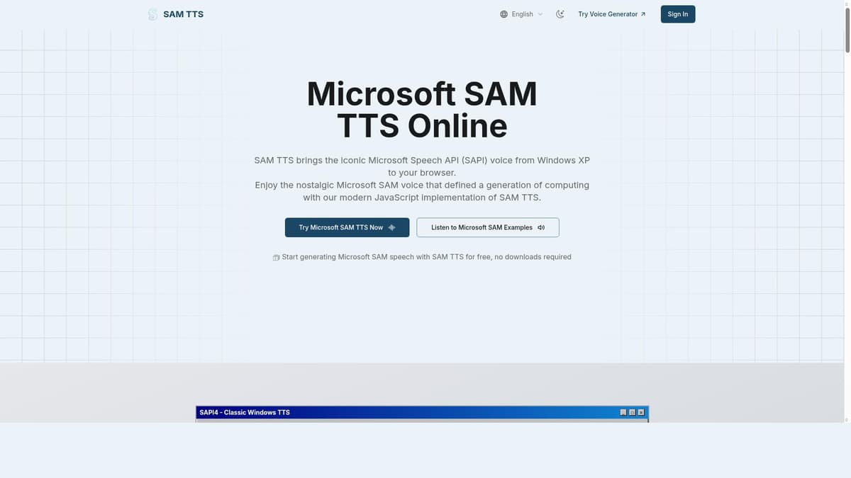 SAM TTS