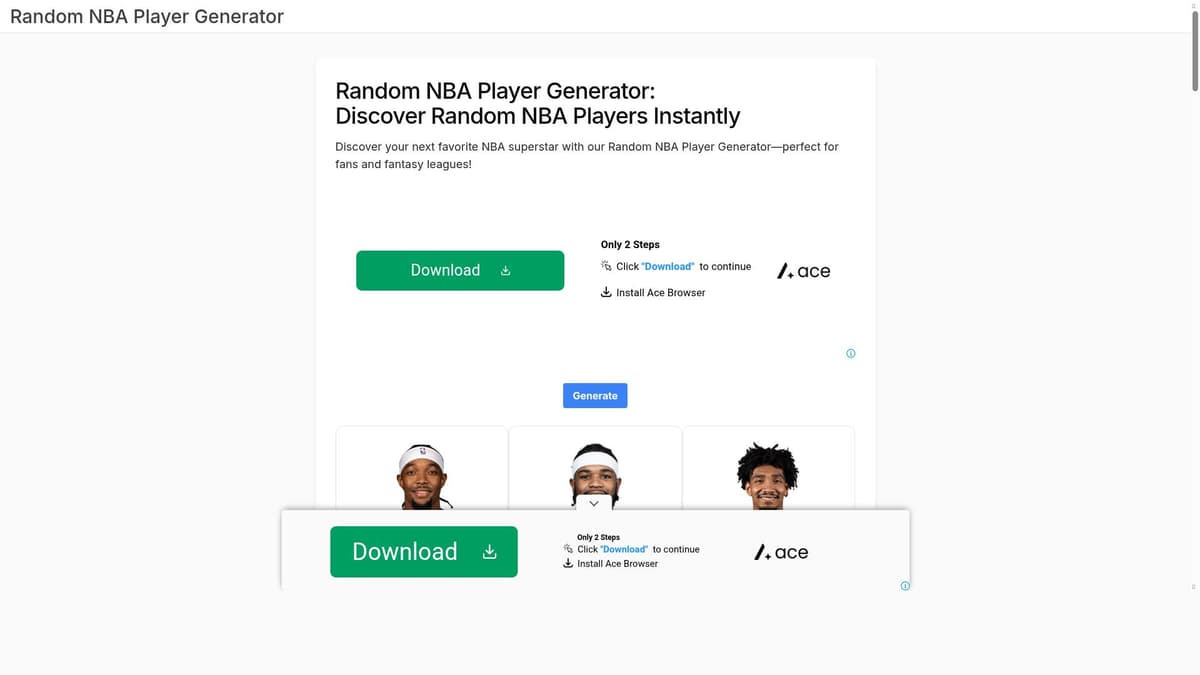 Random NBA Player Generator