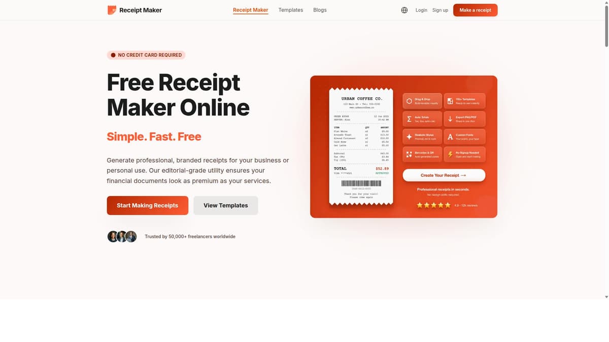 Free Receipt Maker