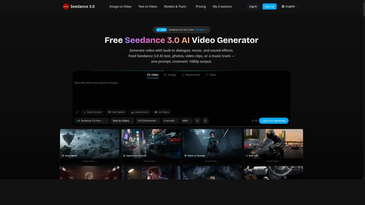 Seedance 3.0 AI Video Generator