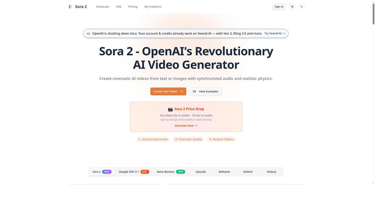 Sora 2 AI Video Generator