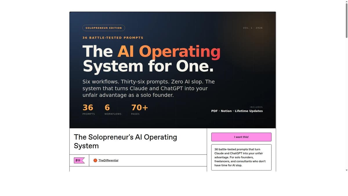 The Solopreneur's AI Operating System