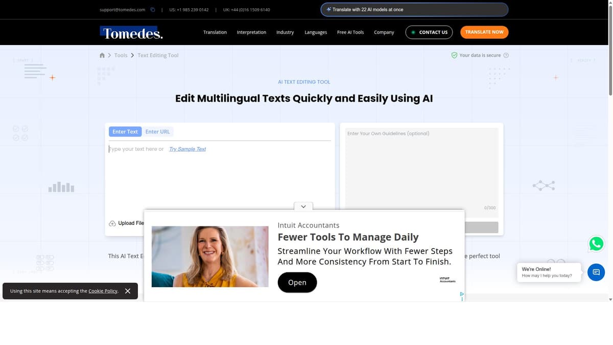 AI Writing Assistant by Tomedes