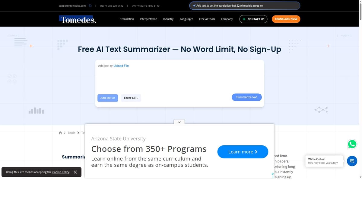 Free AI Text Summarizer