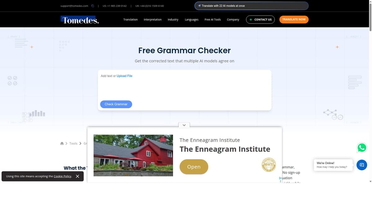 Tomedes Free Grammar Checker