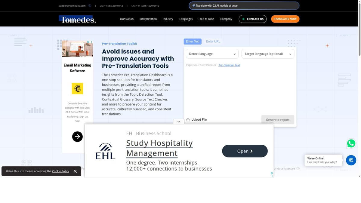 Pre-Translation Toolkit by Tomedes