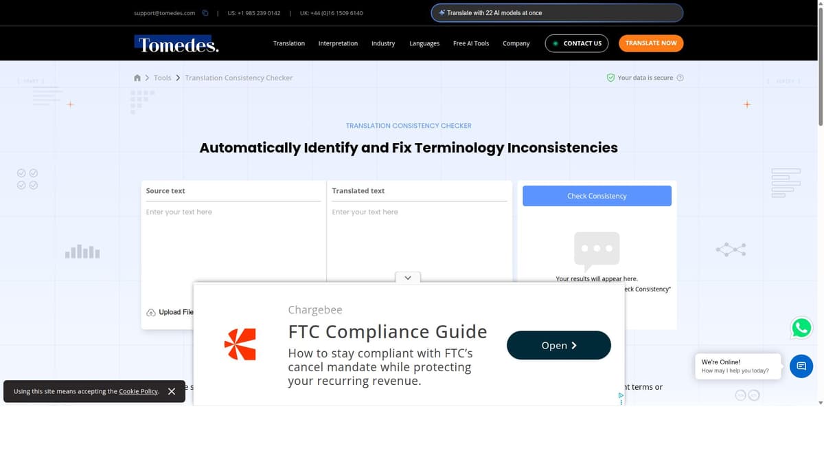 Translation Consistency Checker by Tomedes