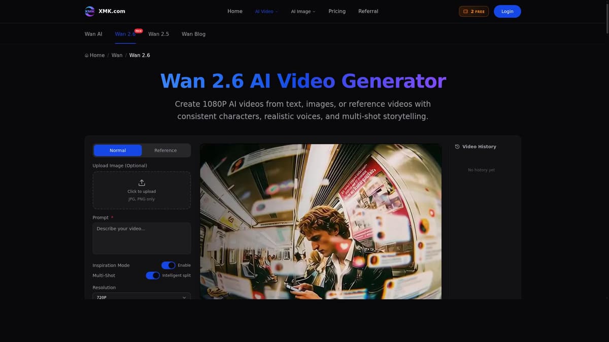 Wan 2.6 AI Video Generator