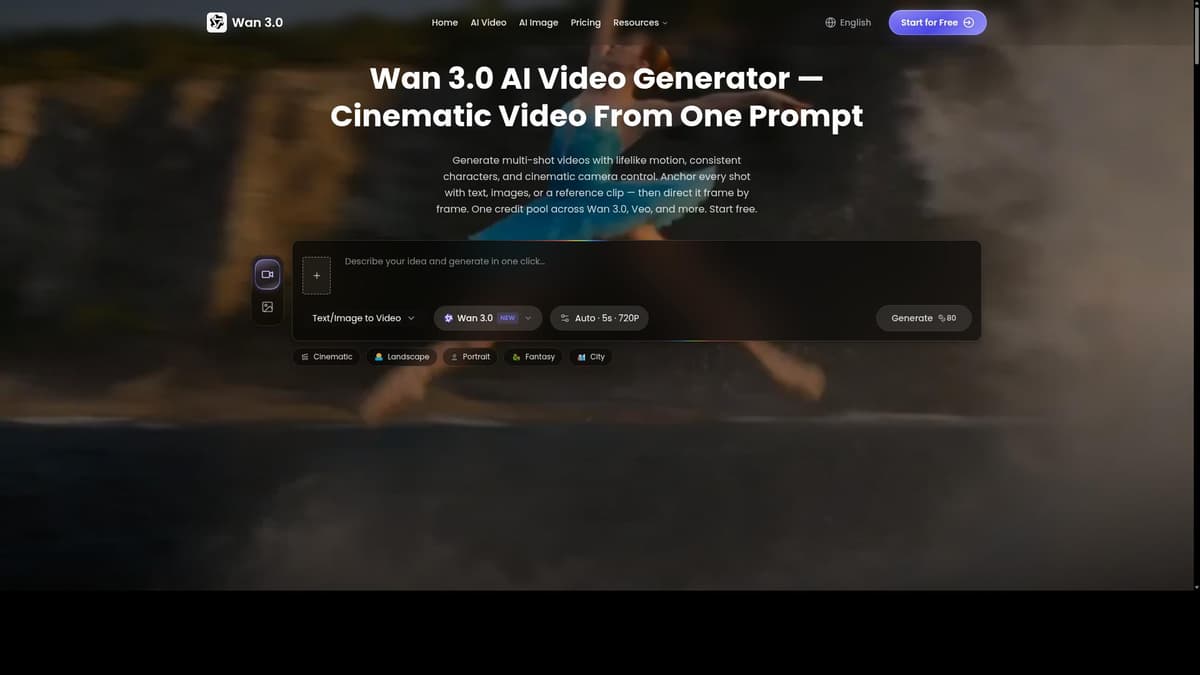 Wan 3.0 AI Video Generator