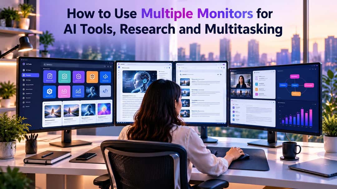 How to Use Multiple Monitors for AI Tools, Research and Multitasking