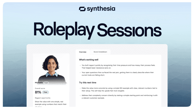 Synthesia’s AI training platform is moving beyond videos into live coaching