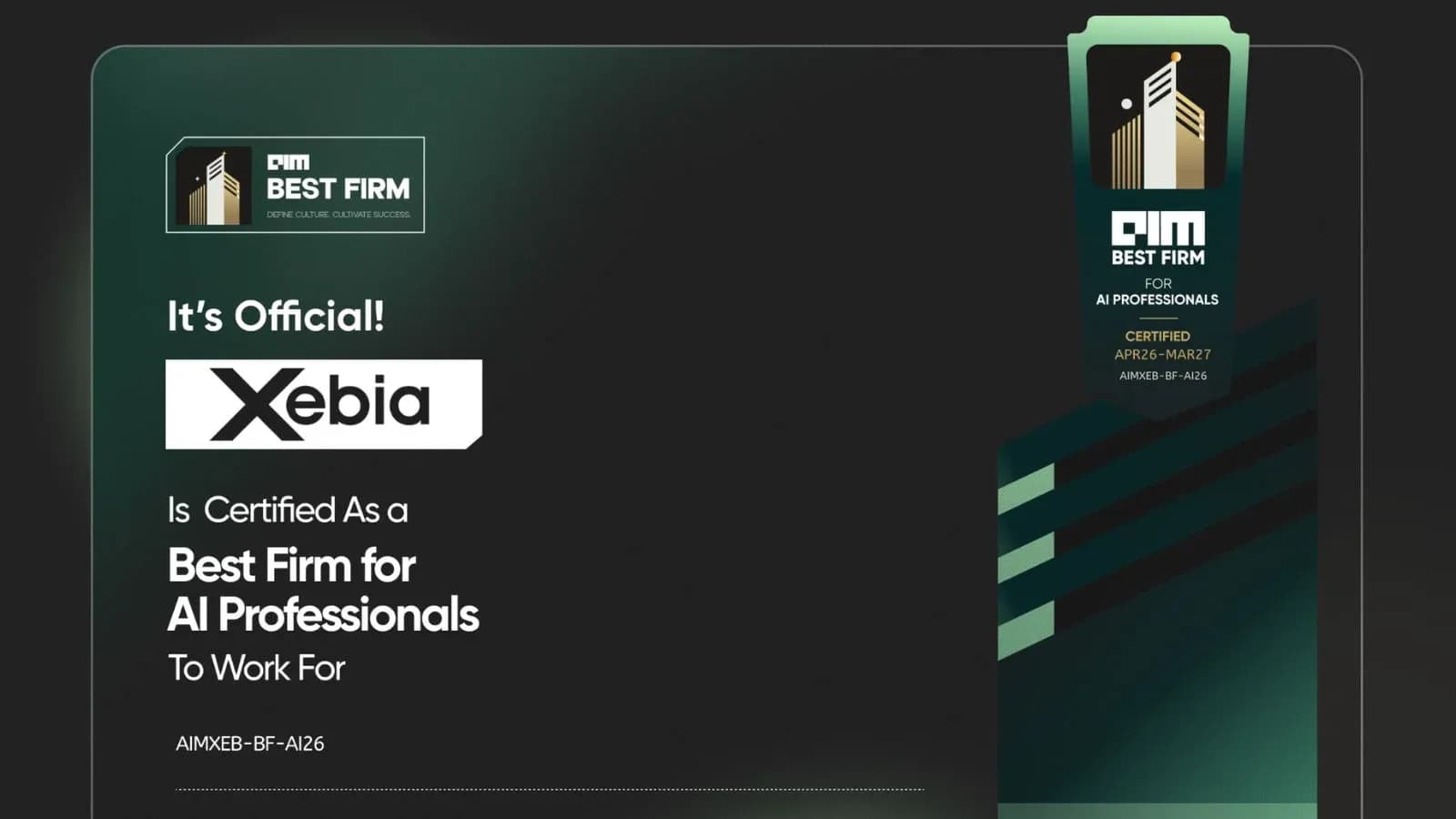 Xebia Certified as a Best Firm for AI Professionals