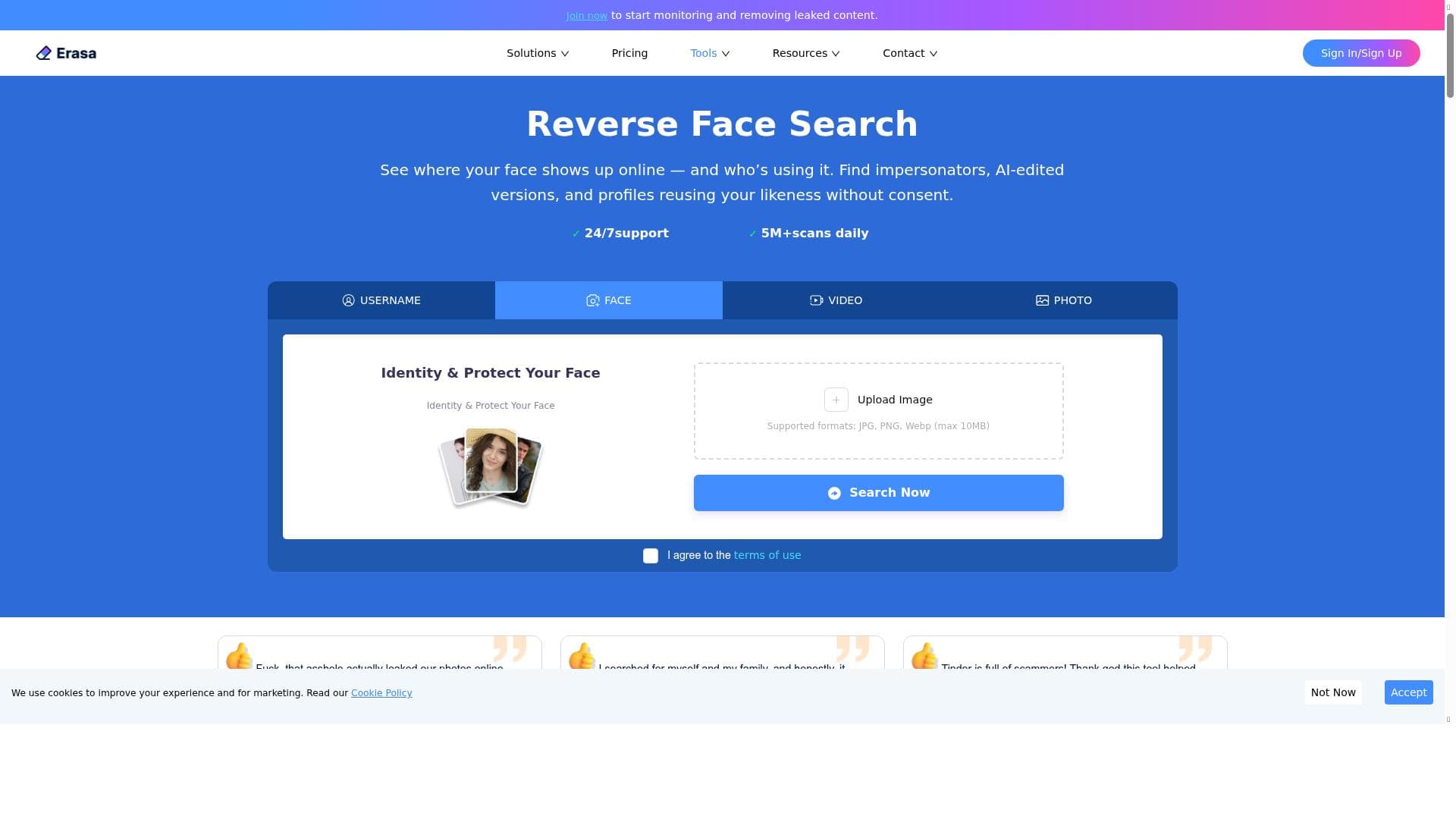 Face Pff Reverse PoweredbyAI - Free ai tools | Erasa-Reverse Face Search