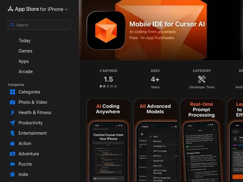 Cursor Programming App Cursor AI Mobile Review 2026 - Free Developer & Data Science Tools ...