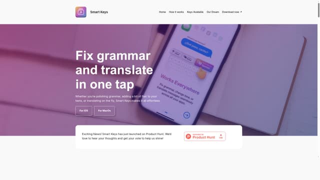 Ios Smart Position Smart Keys for iOS - Productivity & Automation | PoweredbyAI